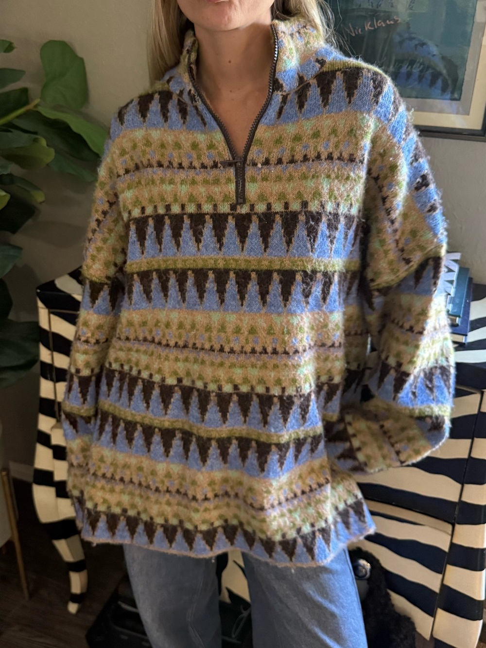 Zara quarter zip sweatshirt